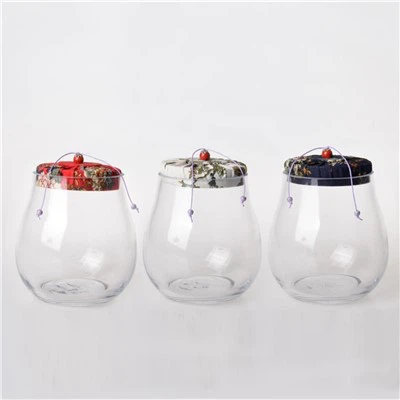 Стаклена тегла са поклопцем у кинеском стилу