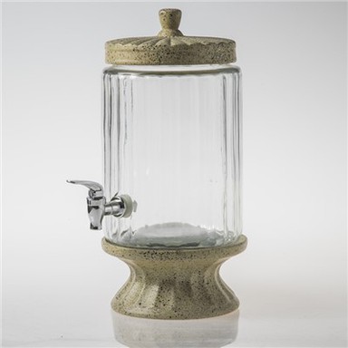 Стаклени дозатор са постољем